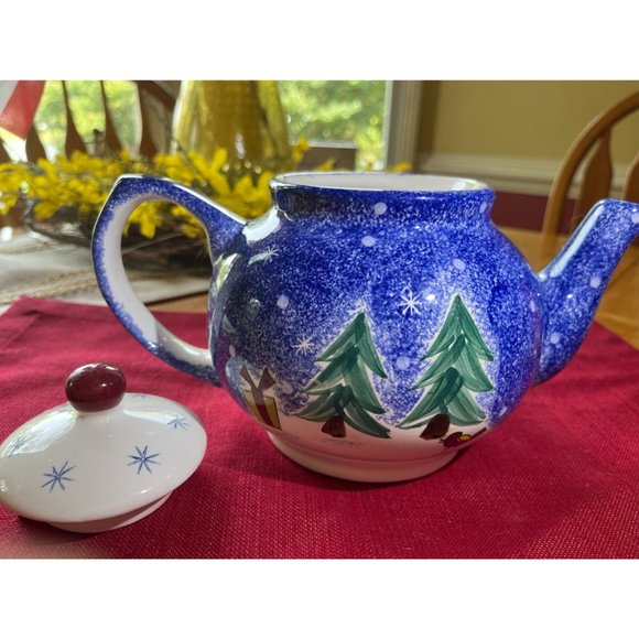 Frosty The Snowman Teapot,Studio Nova Snowman Teapot,Large Ceramic Christmas Tea - Picture 6 of 11